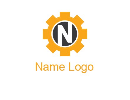 letter n in center of a gear logo