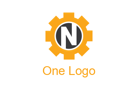 letter n in center of a gear logo