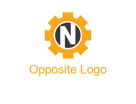letter n in center of a gear logo