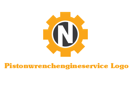 letter n in center of a gear logo