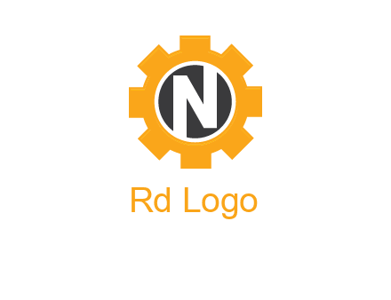 letter n in center of a gear logo