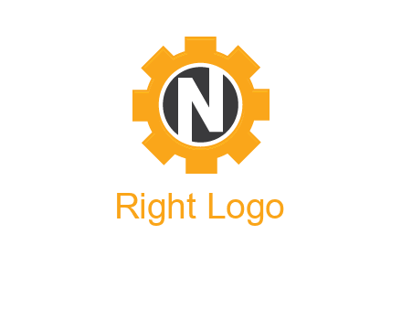 letter n in center of a gear logo