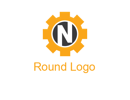 letter n in center of a gear logo