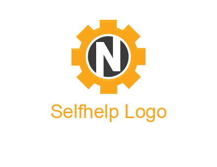 letter n in center of a gear logo