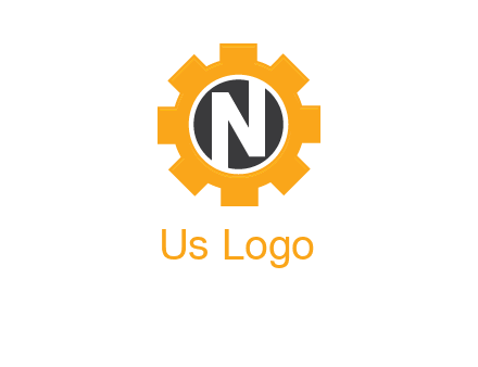 letter n in center of a gear logo