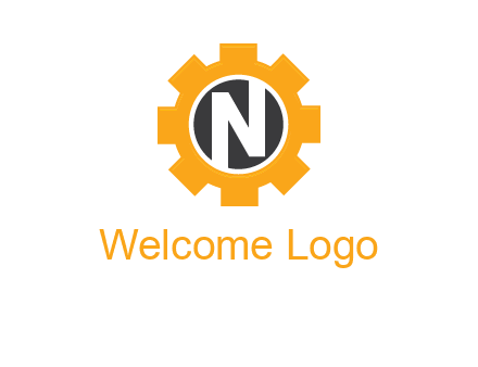 letter n in center of a gear logo