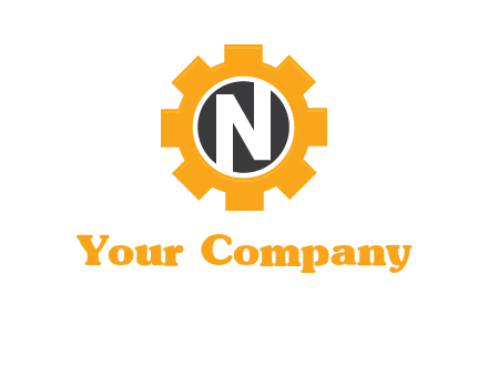 letter n in center of a gear logo