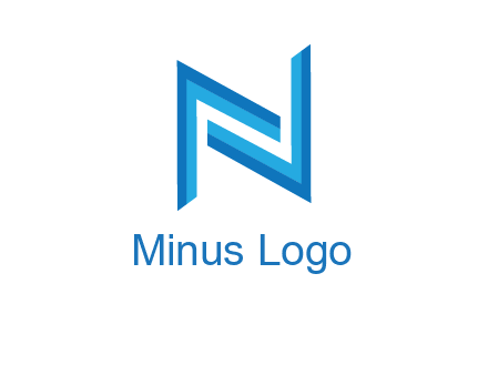 two shapes forming negative spacing letter N