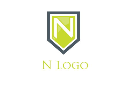 Letter n inside the shield logo