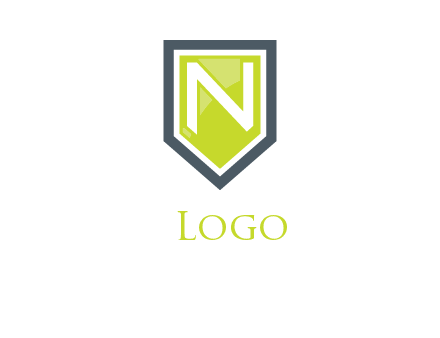 Letter n inside the shield logo