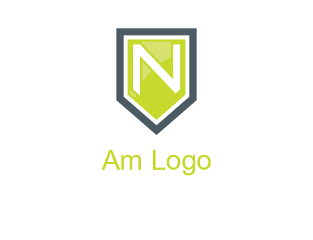 Letter n inside the shield logo