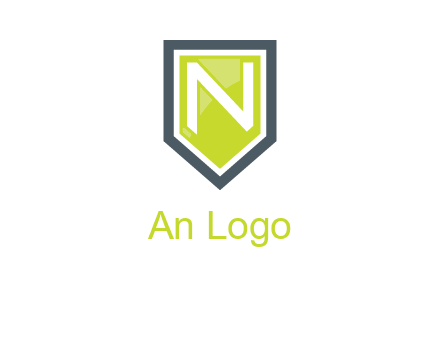 Letter n inside the shield logo