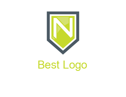 Letter n inside the shield logo