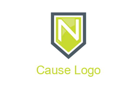 Letter n inside the shield logo