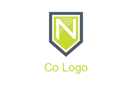 Letter n inside the shield logo