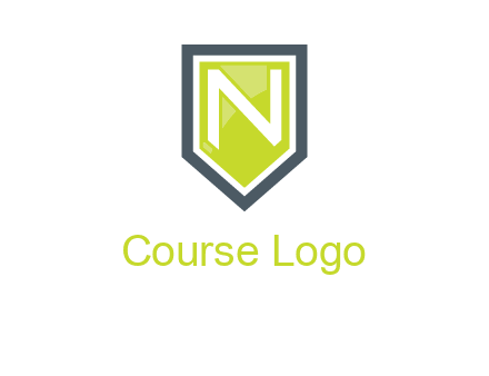 Letter n inside the shield logo