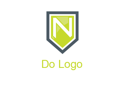 Letter n inside the shield logo