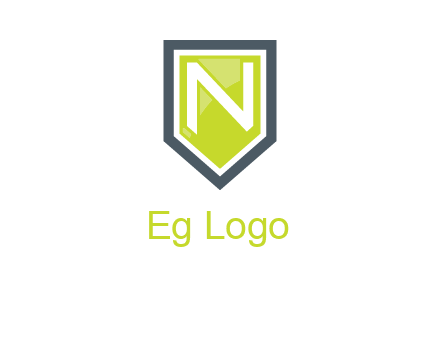Letter n inside the shield logo