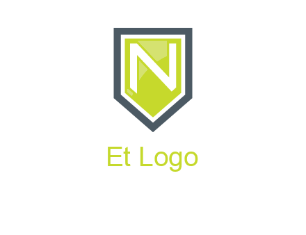 Letter n inside the shield logo