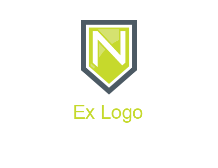 Letter n inside the shield logo