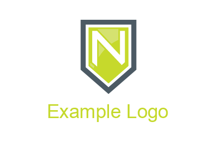 Letter n inside the shield logo