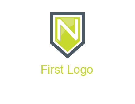Letter n inside the shield logo