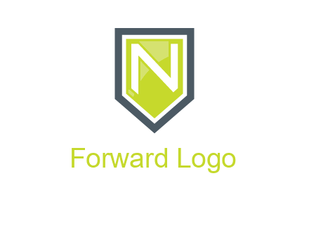 Letter n inside the shield logo