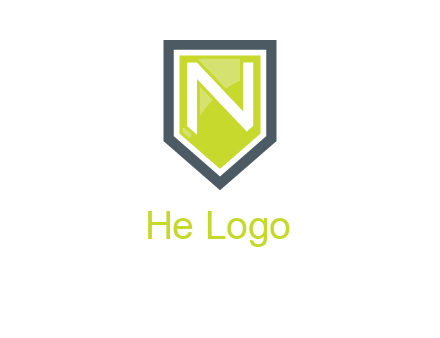 Letter n inside the shield logo