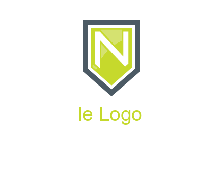 Letter n inside the shield logo