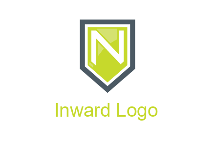 Letter n inside the shield logo