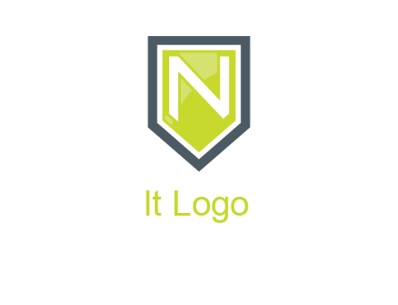 Letter n inside the shield logo