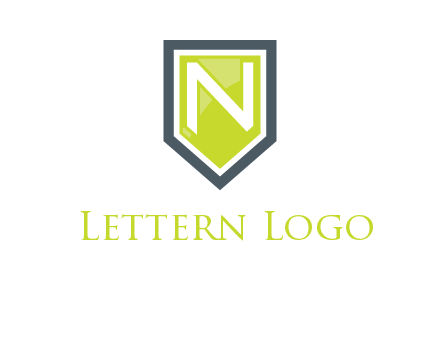 Letter n inside the shield logo