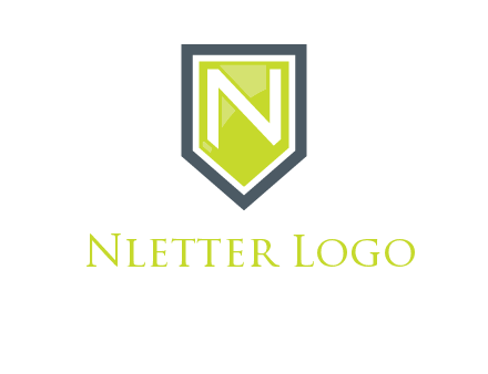 Letter n inside the shield logo