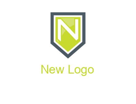 Letter n inside the shield logo