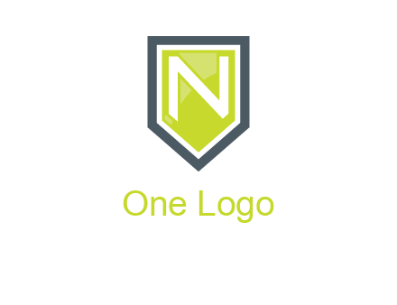 Letter n inside the shield logo