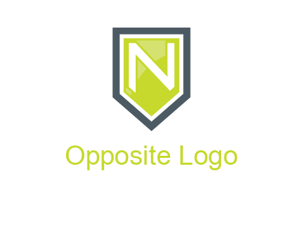 Letter n inside the shield logo