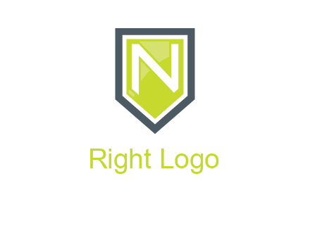 Letter n inside the shield logo