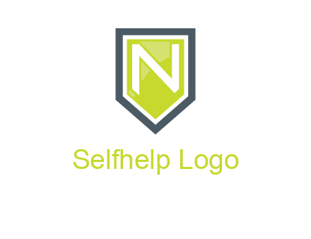 Letter n inside the shield logo
