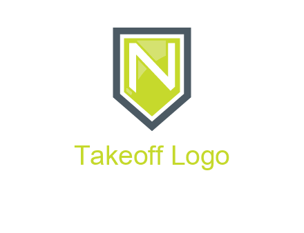 Letter n inside the shield logo