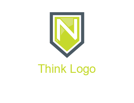 Letter n inside the shield logo