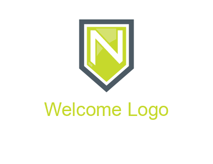 Letter n inside the shield logo
