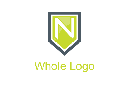 Letter n inside the shield logo