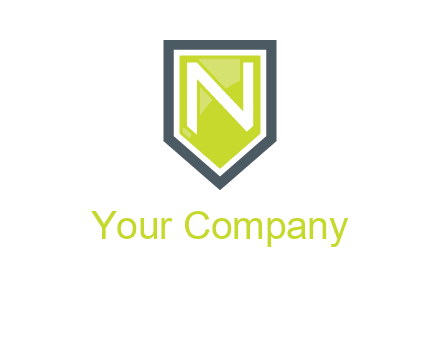 Letter n inside the shield logo