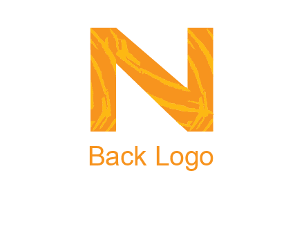 letter N with abstract pattern in it