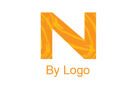 letter N with abstract pattern in it