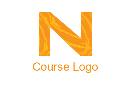 letter N with abstract pattern in it
