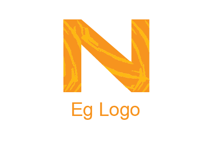 letter N with abstract pattern in it