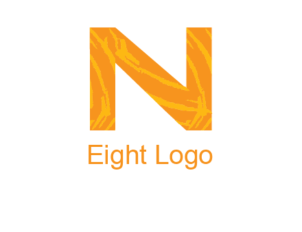 letter N with abstract pattern in it