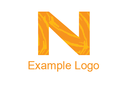 letter N with abstract pattern in it