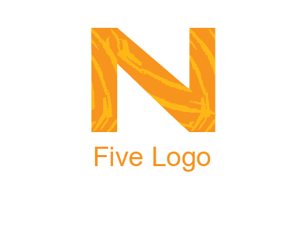 letter N with abstract pattern in it